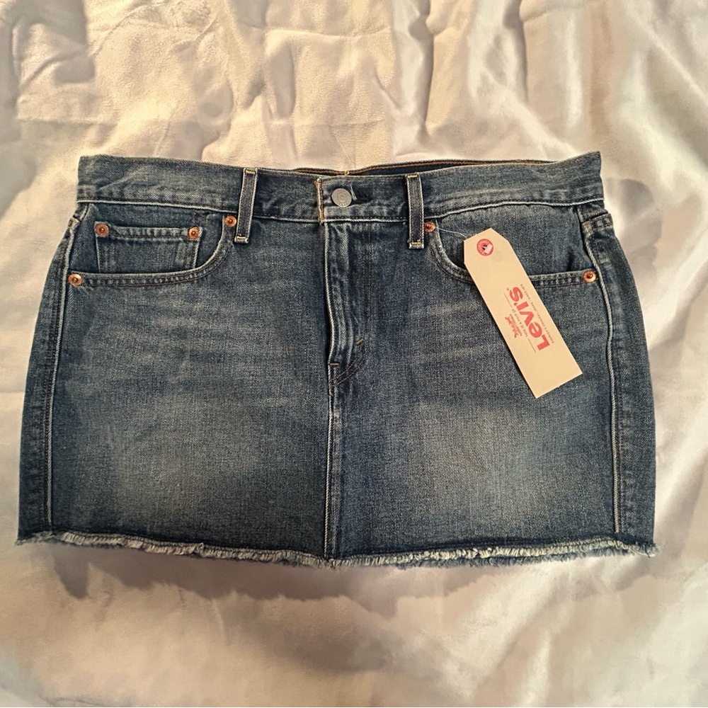 Levi's Blue Denim Mini Skirt